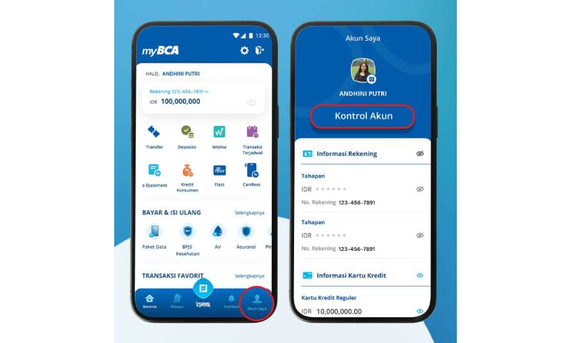 Halaman Menu dan Profil Aplikasi myBCA