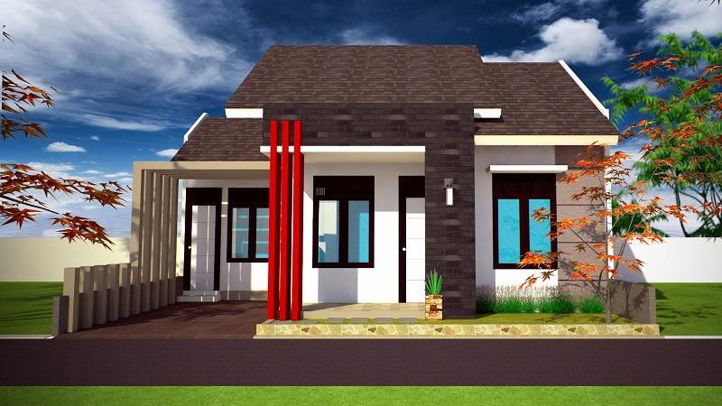 Contoh desain rangka rumah minimalis