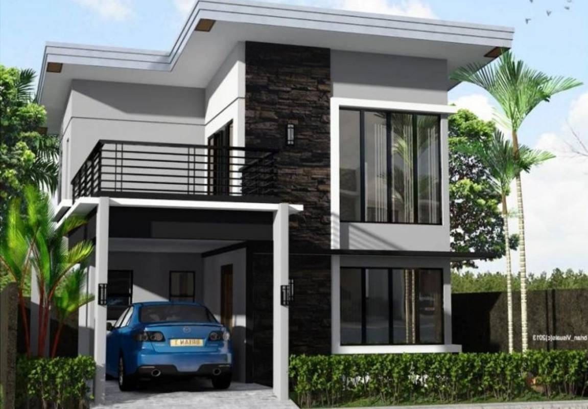 45 Desain rumah mewah minimalis lantai dua