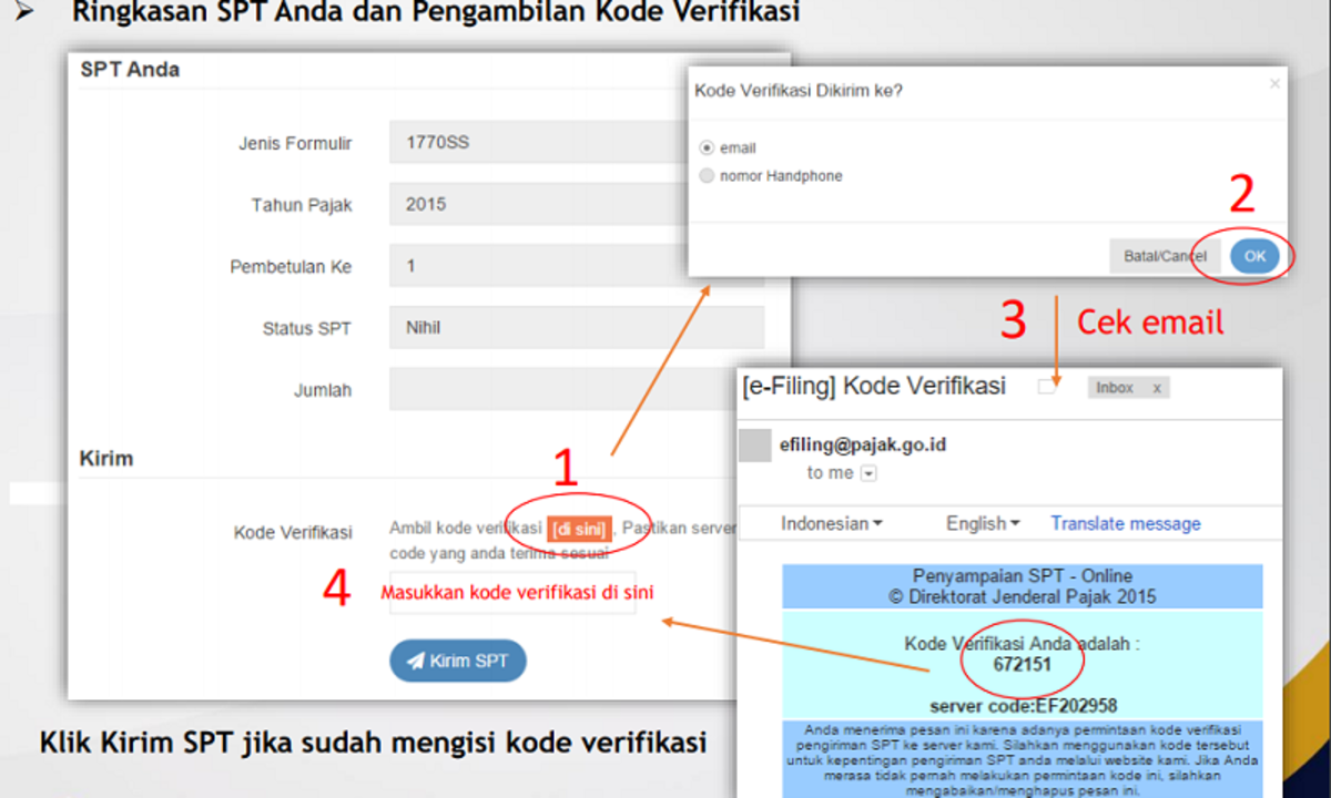 cara isi e filing