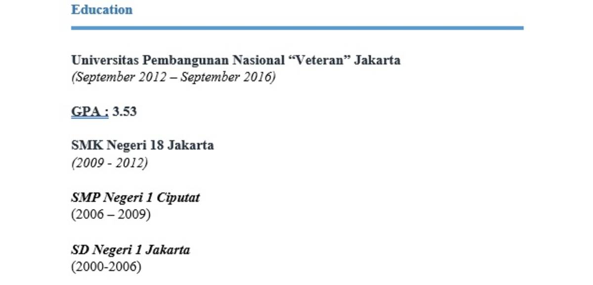 Cara Menulis Daftar Riwayat Hidup Yang Disukai Hrd Cermati Com