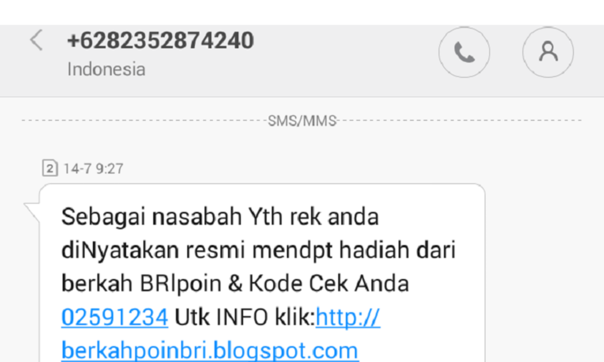 Jenis penipuan scam