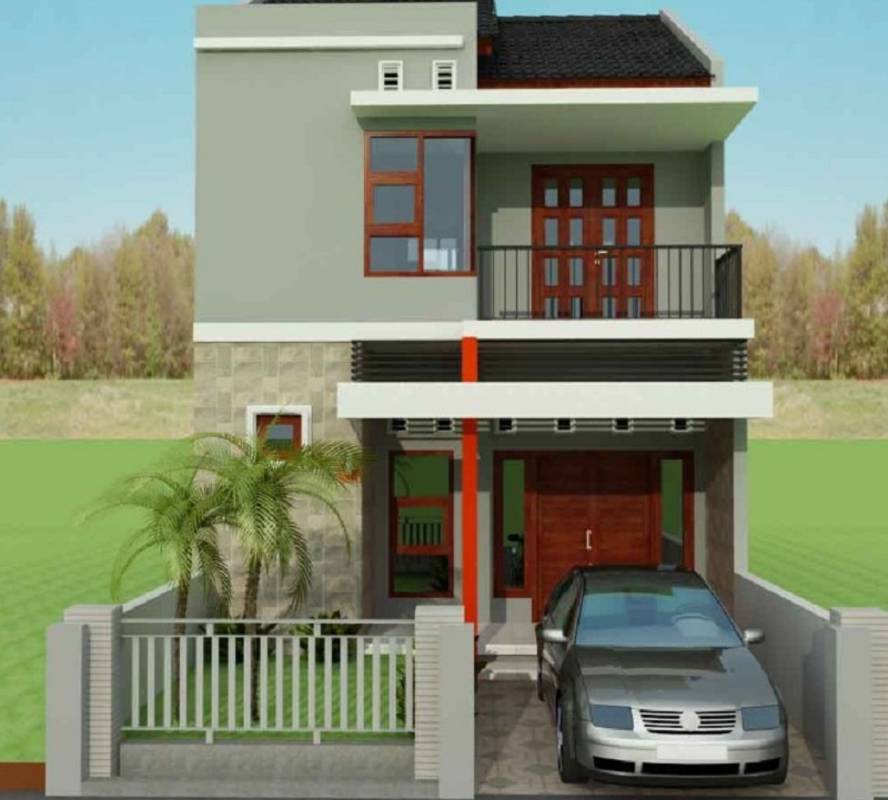 21 Desain rumah minimalis modern 2 lantai ukuran 8x10