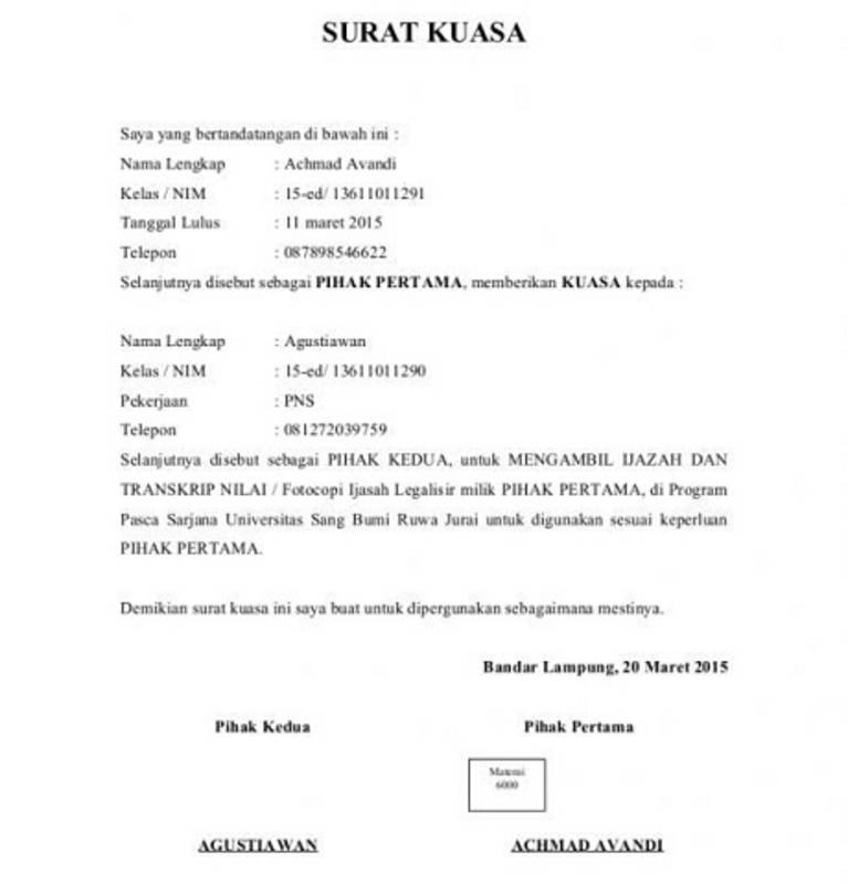 Di beberapa kasus juga misalkan tidak hanya dalam hal pengambilan uang saja surat kuasa in Contoh Surat Kuasa Pengambilan Uang Di Bank Jateng