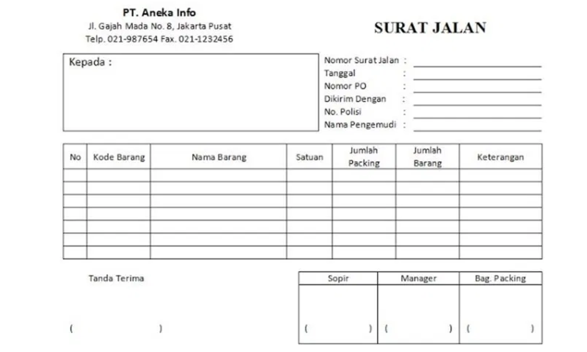 Surat jalan ini juga merupakan salah satu surat yang sangat penting untuk dibuat misalnya  Surat Jalan Adalah