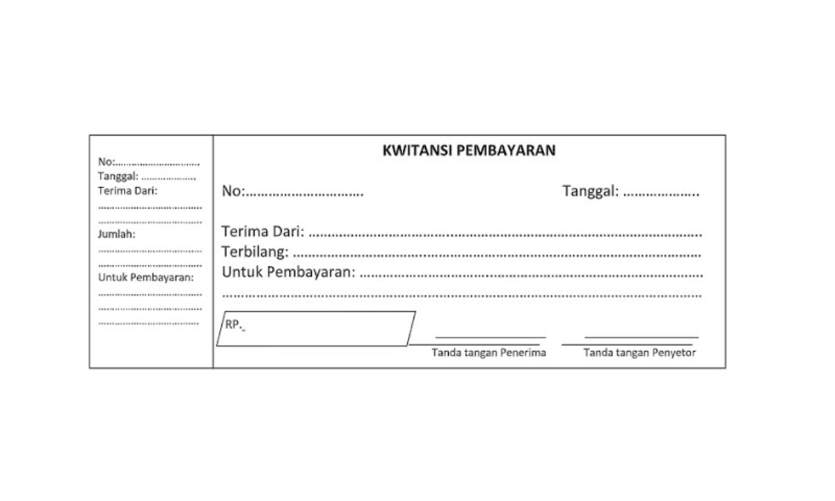  Contoh Kwitansi  Pembayaran Pembelian dan Jual Beli Word 