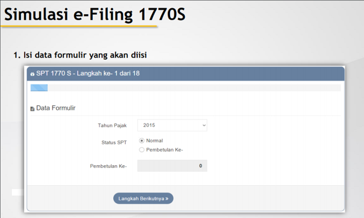Cara Mengisi Dan Lapor Spt Pajak Online Atau E Filing 1770 S Cermati Com