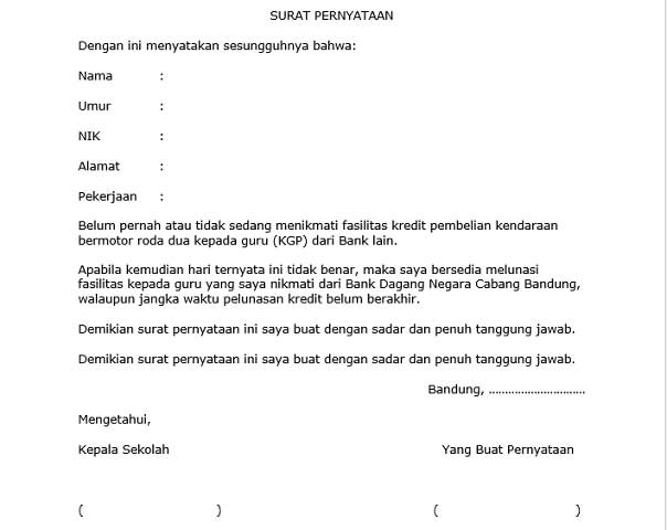 Surat Pernyataan Pahami Jenis Dan Cara Buatnya Dengan Baik