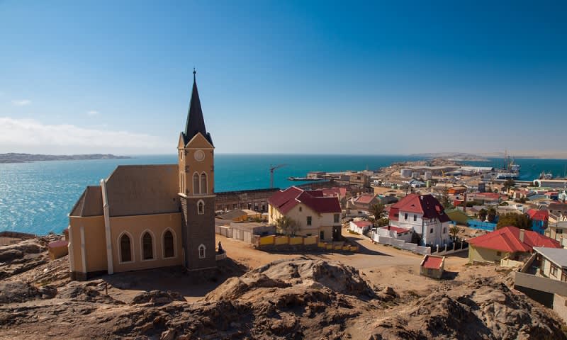 Bangunan Gereja Bergaya Eropa di Namibia, Afrika