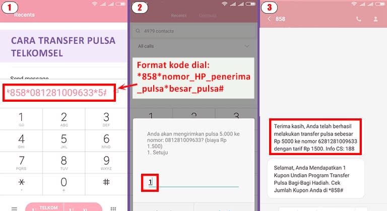 Cara Transfer Pulsa Telkomsel Simpati atau Cara Bagi Pulsa Telkomsel Simpati