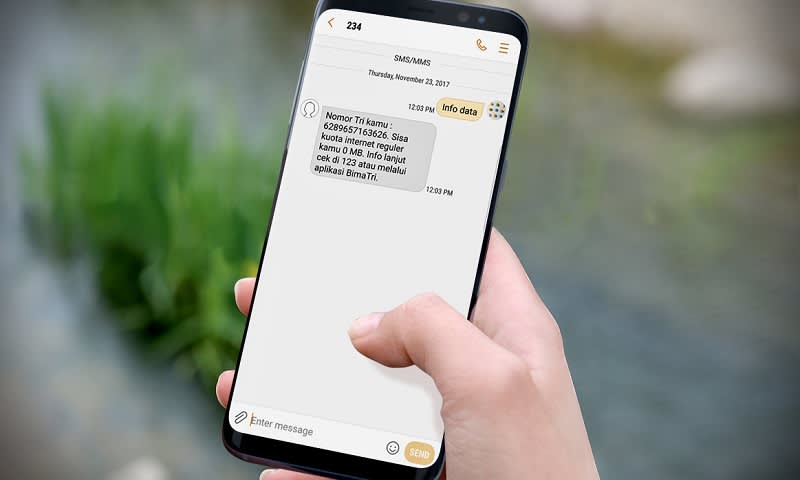 cek kuota 3 sms