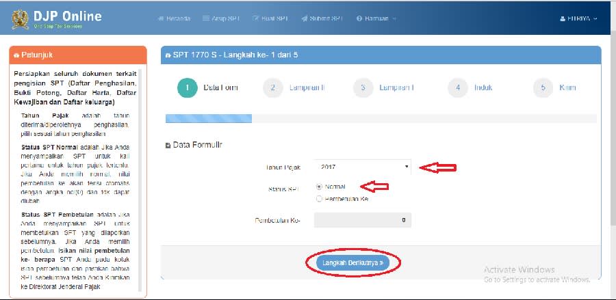 Langkah Efiling