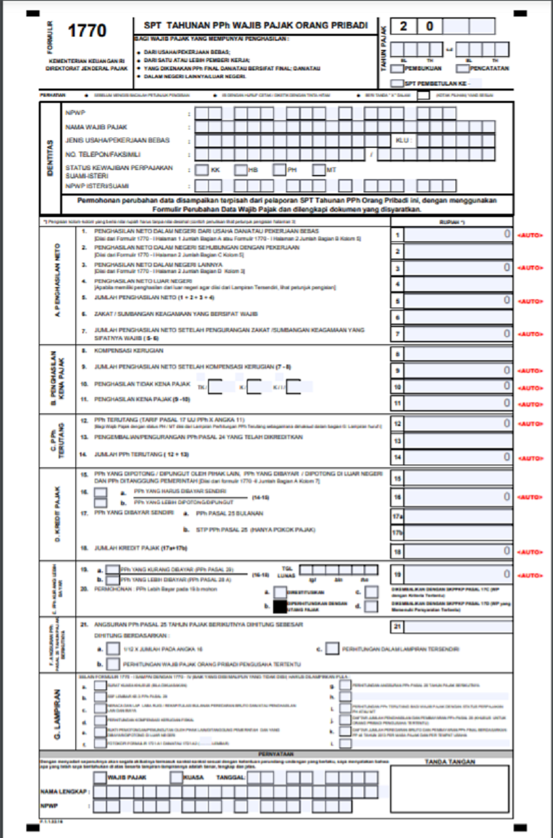 SPT Tahunan 1770