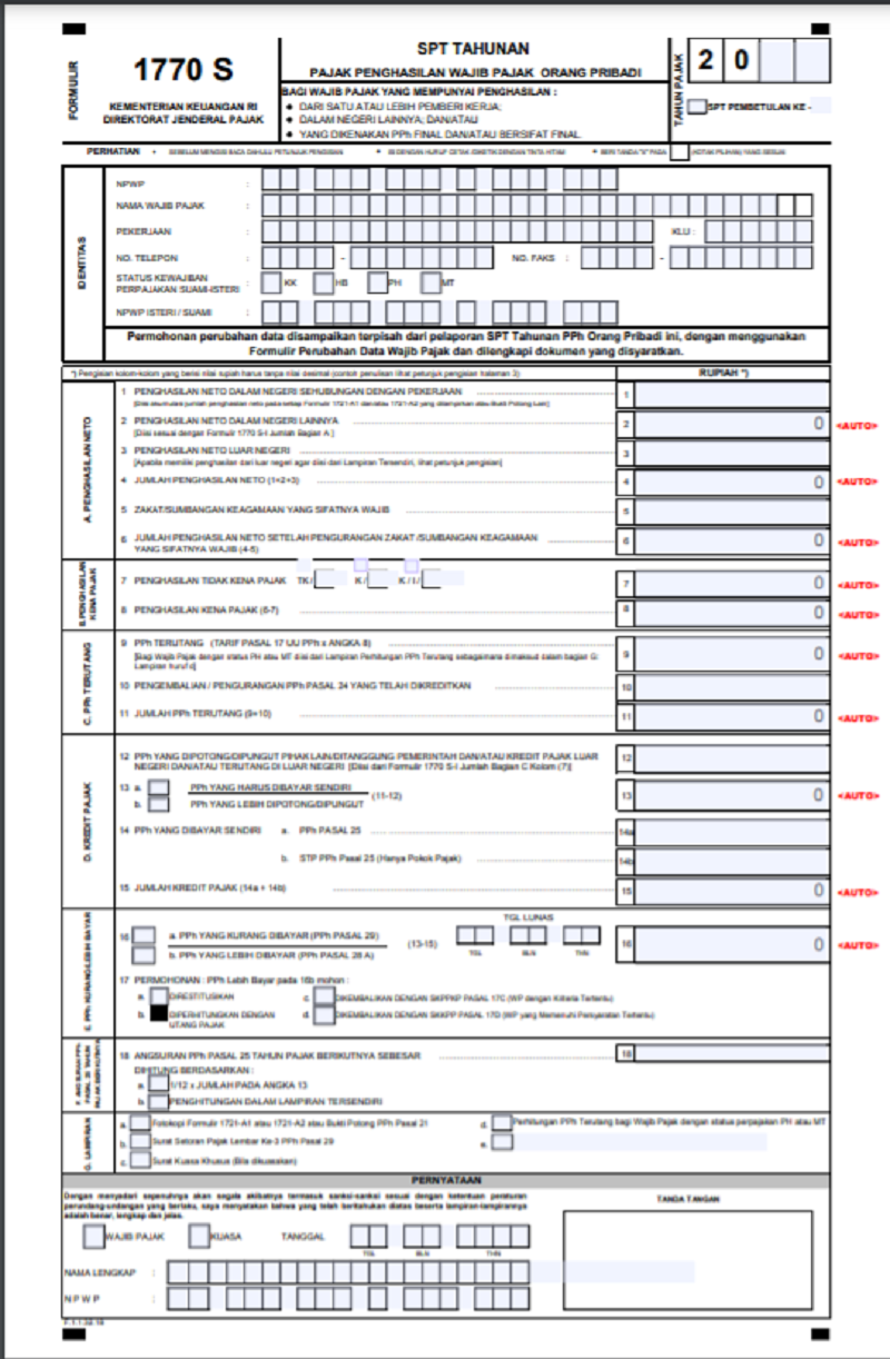 SPT Tahunan 1770 S