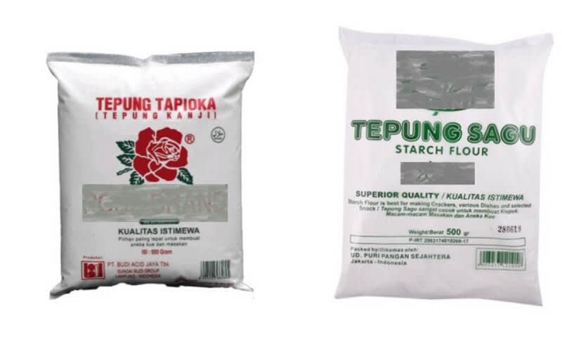 tepung tapioka dan tepung sagu