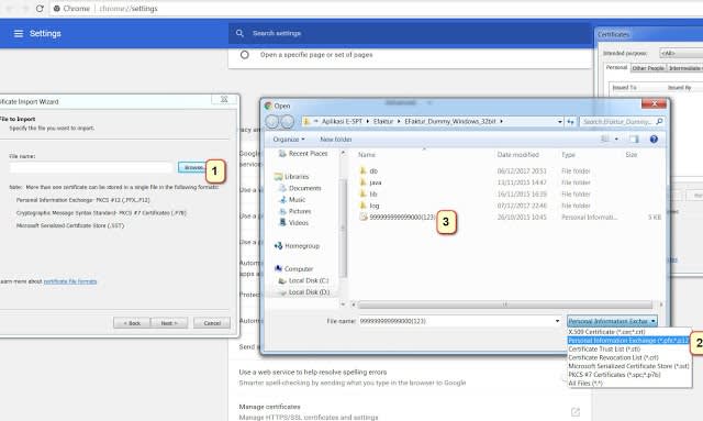 Install Sertifikat Pajak Google Chrome 