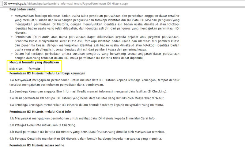 SLIK: Layanan Pengganti BI Checking. Bagaimanakah Cara 
