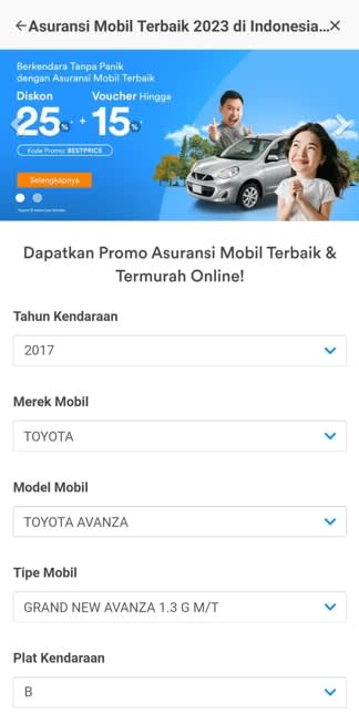 Tipe dan data Kendaraan