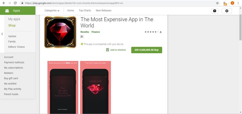 The Most Expensive Apps Play Store