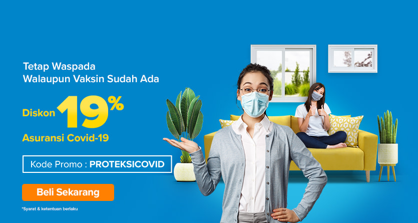 Diskon 19% Asuransi Covid-19