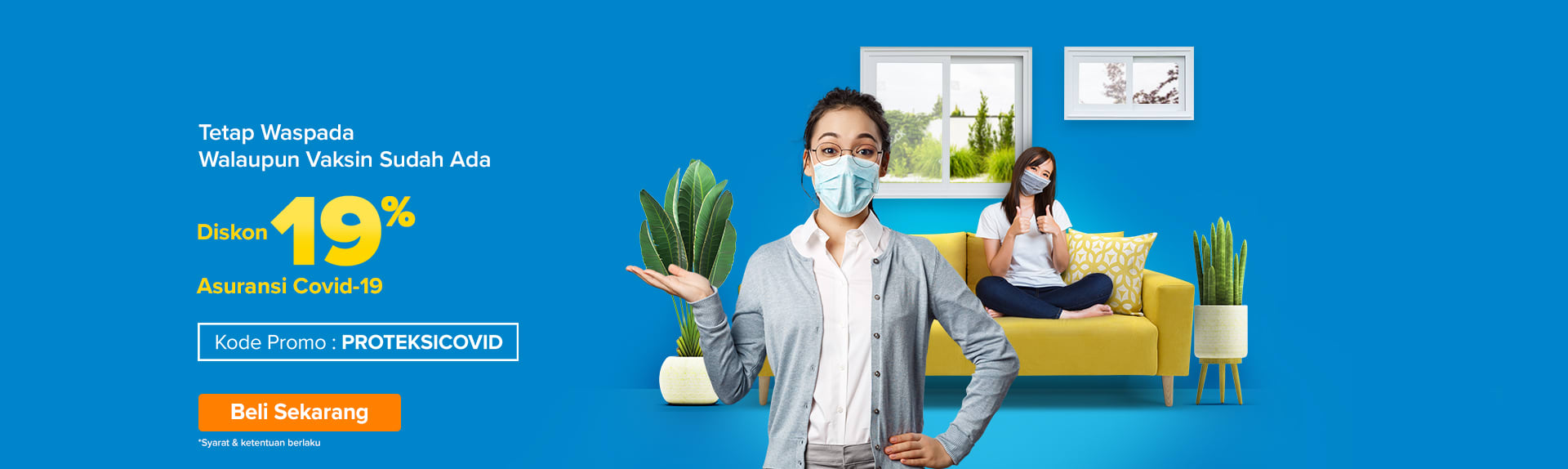 Diskon 19% Asuransi Covid-19