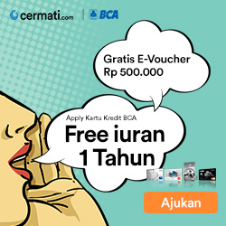 Promo Kartu Kredit BCA Gratis E-Voucher 500rb