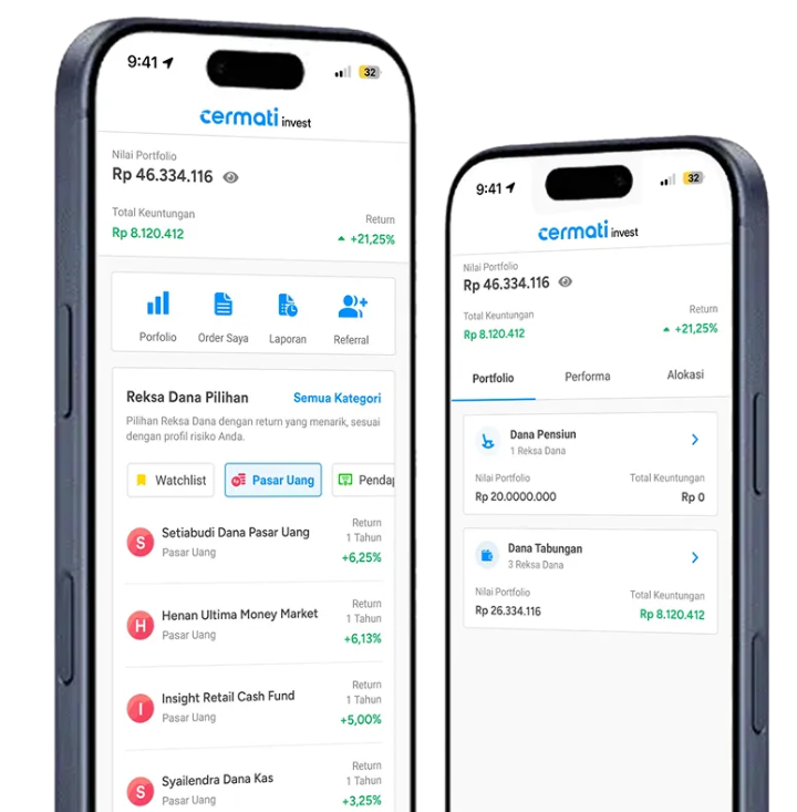 Aplikasi Cermati Invest di iPhone